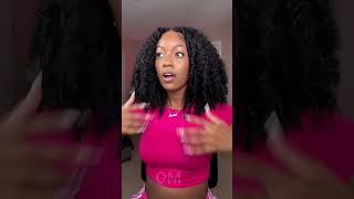 2 ways to make your kinky curly wig look natural💦💫omprettyhair curly bighair hairtips shorts [upl. by Acissj]