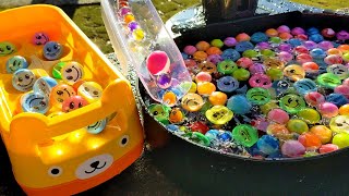 Water Marble Run Race♪ Transparent Slider Wiggle Course amp Colorful Balls Ultimate Healing ASMR [upl. by Ekenna]