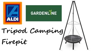 Aldi Specialbuys  Gardenline Tripod Fire Pit  Beach BBQ quotal fresco diningquot test [upl. by Akimik]