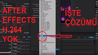 After Effects H264 Yok İşte Çözümü 100 Çözüm Türkçe Anlatım Sesli [upl. by Ardnohsal405]