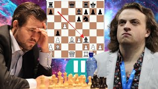 Historic chess set game 9 Magnus Carlsen vs Hans Niemann [upl. by Lejeune778]