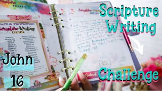 Scripture Writing John 16  Creative Ideas and Tips [upl. by Latreshia774]