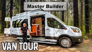 BEST Luxury Van Build Ever  Precision HIGH END Camper Conversion  LOADED [upl. by Shieh]