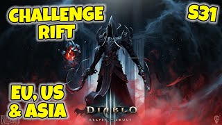 Season 31 Launch Challenge Rift 355  EU US and Asia Guide Diablo 3 [upl. by Loria]