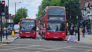 London Buses at Ealing and amp Greenford Broadway ft Route E1 amp E6 last day [upl. by Laeria]