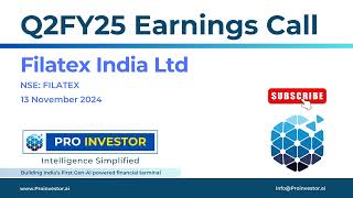 Filatex India Ltd  Q2FY25  Earnings Conference Call  earningcall concall filatex [upl. by Yer]