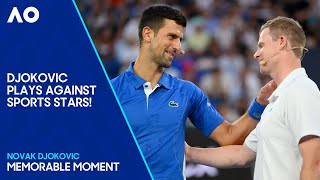 Novak Djokovic Plays Against Top Sports Stars  Australian Open 2024 [upl. by Siulegroj691]