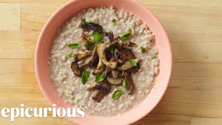 How to Make Risotto with Mushrooms and Leeks  Epicurious [upl. by Ainegue]