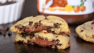 Chocolate Chip Nutella Cookies  How Tasty Channel [upl. by Seugram]