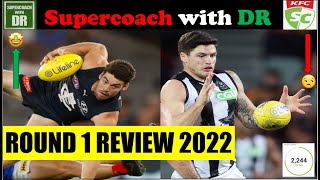 AFL SUPERCOACH 2022 I Round 1 Review I played it too safe [upl. by Maryn831]