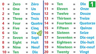 Anglais débutant  Les chiffres et nombres en anglais de 1 à 20  partie 1  numbers in French [upl. by Cychosz]