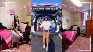 COLLEGE MOVE IN DAY  Hampton University Kennedy Hall  Freshman Year  HBCU [upl. by Vastah313]