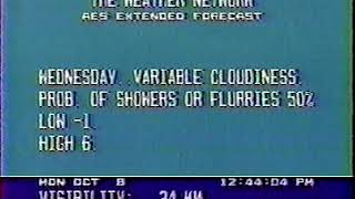 The Weather Network  TImmins Mon Oct 8 1990 12h44PM [upl. by Luht616]