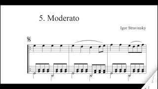 Igor Stravinsky  Moderato n 5 from Les Cinq Doigts 1922 [upl. by Bab625]