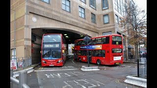 Buses at Hammersmith Bus Station [upl. by Aiam]