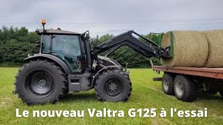 Essai du tracteur Valtra G125 par Yann Kastler éleveur de limousines en Cotes dArmor [upl. by Belloir689]