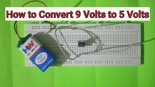 DC to DC Converter 9v to 5v using IC 7805  5v from 9v Battery using 7805 Voltage Regulator IC [upl. by Maritsa]