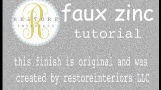 Faux Zinc Tutorial [upl. by Barina]