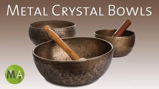 Metal Crystal Bowls  Tibetan Singing Bowls For Meditation [upl. by Ellette]