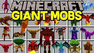 Minecraft GIANT MOBS MOD  WORLDS BIGGEST MINECRAFT MOBS amp MORE  Modded MiniGame [upl. by Atiekahs]