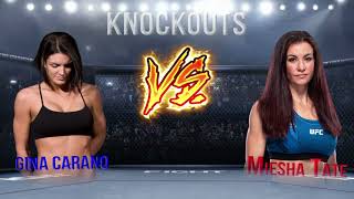 Gina Carano vs Miesha Tate 💪  UFC Battle [upl. by Ahseiat]