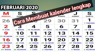 Cara Membuat Kalender 2020 Lengkap Dengan Hari Libur Menggunakan hp Android [upl. by Terrie593]