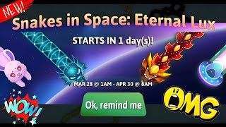 Coming soon New Event quotsnakeioquot snakes in space Eternal Lux Live Event Traviler [upl. by Scotty]