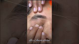 Eyebrows threading tutorial shorts eyebrow trending viralvideo youtubeshorts [upl. by Derrick56]