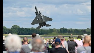 Unbelievable F15QA Advanced Eagle Stuns Crowd at RIAT with Stunning Display [upl. by Geno490]