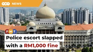 Police escort fined RM1000 for assaulting disabled ehailing driver [upl. by Ithsav934]