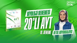 345 YAYINCILIK 20Li AYT BİYOLOJİ DENEMESİ  19 DENEME [upl. by Enisaj]