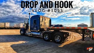 DROP AND HOOK  My Trucking Life 🇨🇦 🇺🇸  Vlog 3095 [upl. by Acirahs]