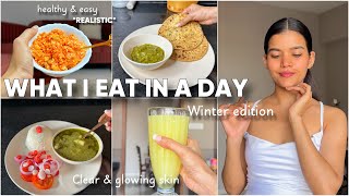 WHAT I EAT IN A DAY FOR HEALTHY CLEAR SKIN   Winter Edition   Mishti Pandey [upl. by Ttehc296]