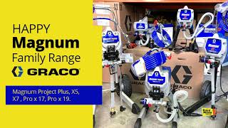 Graco Magnum Airless Paint Sprayers  Project Painter Plus Magnum X5 Magnum X7 Pro x 17 Pro x 19 [upl. by Namso905]