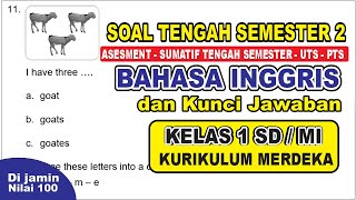 soal Sumatif Tengah semester 2 PTS Bahasa Inggris Kelas 1 SDMI amp Kunci Jawaban Kurikulum merdeka [upl. by Rist]