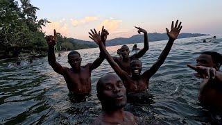 Swimming in quotKILLER LAKEquotGisenyi Rwanda 🇷🇼 [upl. by Annoyek434]