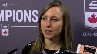 2017 Scotties Tournament Of Hearts  Media Scrum  Semifinal [upl. by Anisor156]