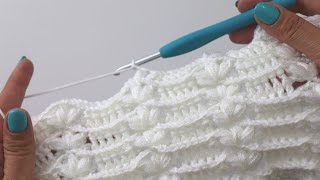 How To Crochet An Easy Stitch  Ideal For Blankets  Shawls [upl. by Cheria496]