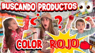 Comprando solo PRODUCTOS color ROJO 🤩  Los NIÑOS ENLOQUECEN [upl. by Morten]