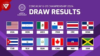 🔵 Draw Results CONCACAF U20 Championship 2024 Group Stage [upl. by Vinia]