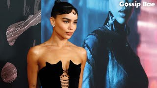 Catwoman actress Zoe Kravitz departs The Batman premiere in New York  NY [upl. by Notlrak]