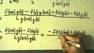 Calculus I  Derivatives  Quotient Rule  Proof [upl. by Ylenats]