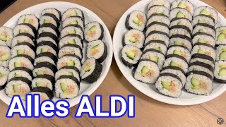 Sushi alles ALDI  Sushi unter 10€ für 4 Personen satt [upl. by Nabala814]