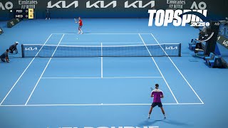 Top Spin 2K25  BEST OF 5 SET MATCH  Roger Federer Vs Daniil Medvedev I Australian Open PS5 [upl. by Ayom147]