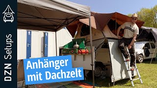 Ausgebauter Anhänger mit Dachzelt  DZN Setup KT EB2 Anhänger mit Rodin Adventures Dachzelt [upl. by Huckaby278]