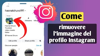 Come rimuovere limmagine del profilo Instagram [upl. by Nuahc721]