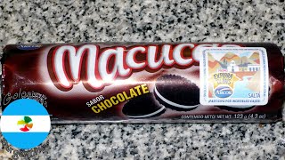 Macucas Galletitas sabor Chocolate con Relleno sabor Vainilla Arcor  Sandwich cookies [upl. by Marybeth]