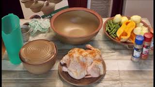 A healthy Family Meal with chicken vegetables and rice Hasslefree with Argilla Pottery [upl. by Salesin]