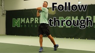 Two handed backhand 4th part follow through [upl. by Domash]