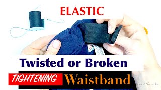 How to Sew Elastic Waistband  How to Make a Waistband Smaller  Clothing Repairs [upl. by Schmeltzer]